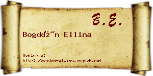 Bogdán Ellina névjegykártya